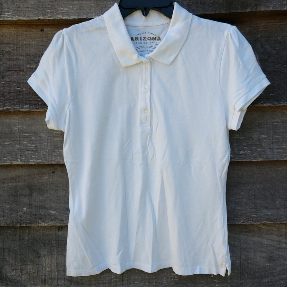 🔥🔥Arizona Favorite Polo Top White Short Sleeves Junior XL